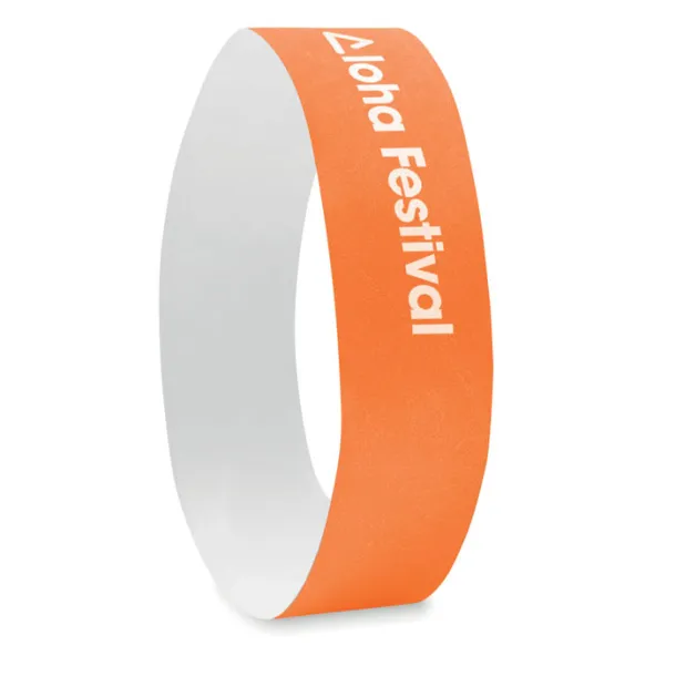 TYVEK One sheet of 10 wristbands Orange