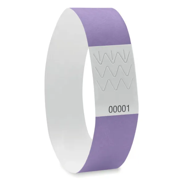 TYVEK One sheet of 10 wristbands Violet