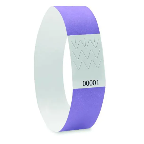 TYVEK One sheet of 10 wristbands Violet