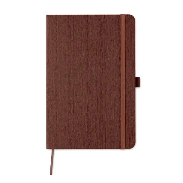 WOODY A5 notebook in PU with penloop Brown
