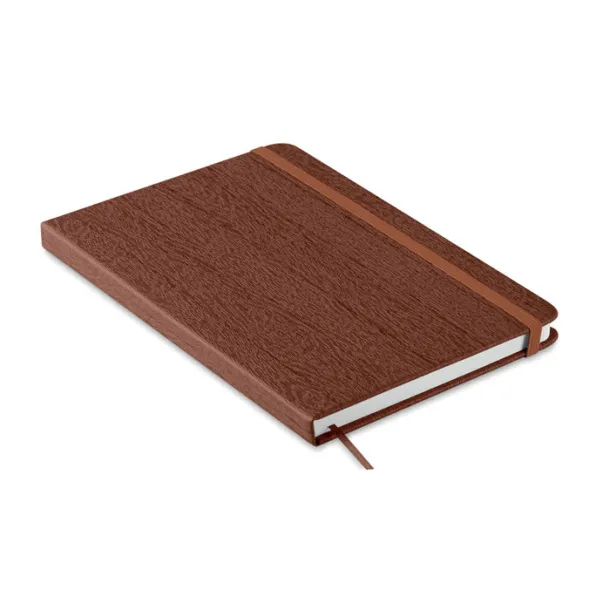 WOODY A5 notebook in PU with penloop Brown