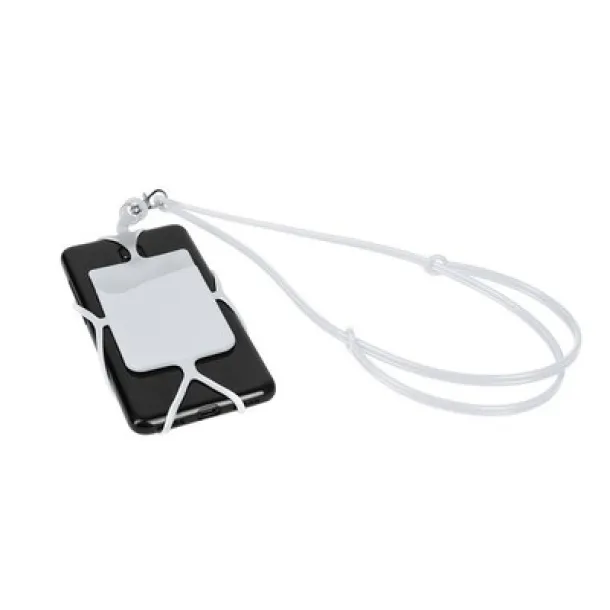  Lanyard, elastic phone holder white