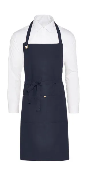  PROVENCE Eyelet Bib Apron with Pocket - SG Accessories - BISTRO (Ex JASSZ Bistro) Navy