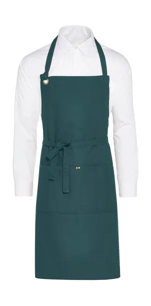  PROVENCE Eyelet Bib Apron with Pocket - SG Accessories - BISTRO Enamel Blue