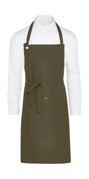  PROVENCE Eyelet Bib Apron with Pocket - SG Accessories - BISTRO (Ex JASSZ Bistro) Maslinasta