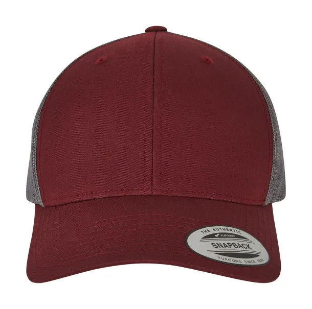  Dvobojna retro šilterica - 6 panela - Classics Maroon Siva