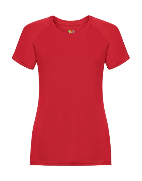  Ženska sportska kratka majica, 140 g/m² - Fruit of the Loom Crvena