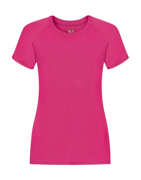  Ženska sportska kratka majica, 140 g/m² - Fruit of the Loom Fuchsia