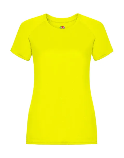  Ženska sportska kratka majica, 140 g/m² - Fruit of the Loom Bright Yellow