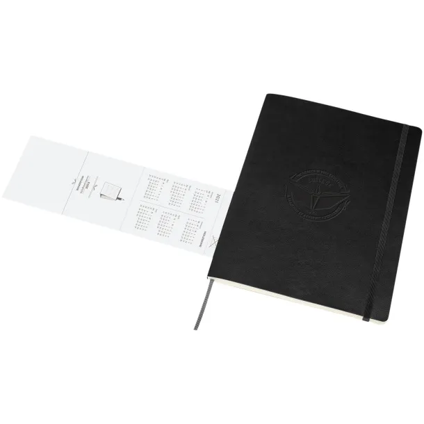 Moleskine XL 12M weekly XL soft cover planner - Moleskine Solid black