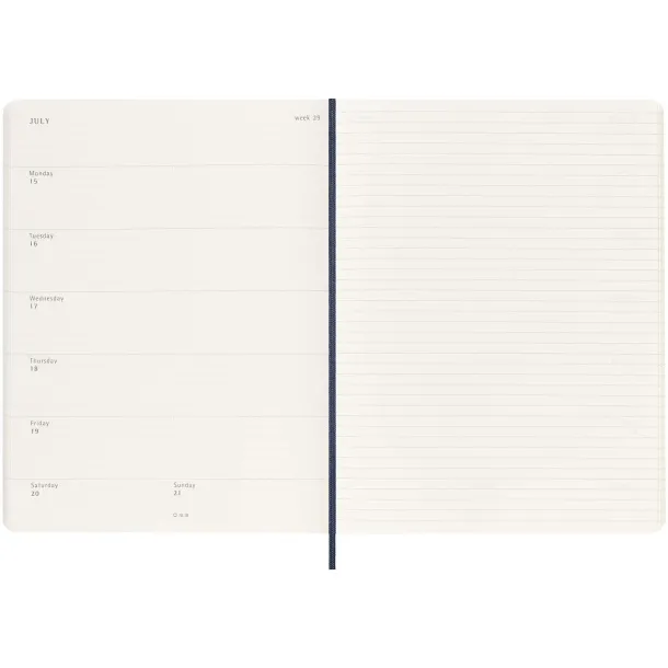 Moleskine XL 12M weekly XL soft cover planner - Moleskine Sapphire blue