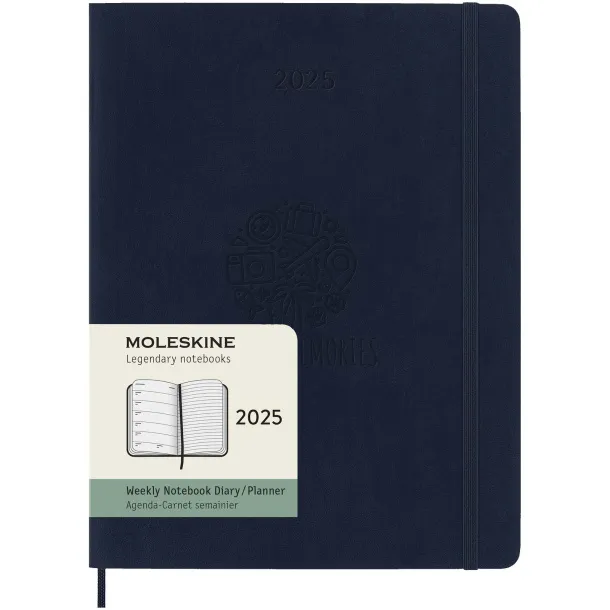 Moleskine XL 12M weekly XL soft cover planner - Moleskine Sapphire blue