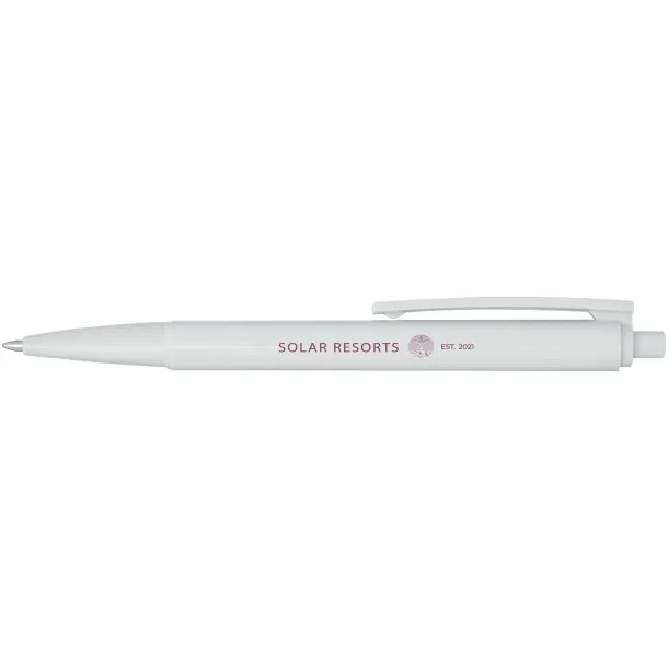 Elsa recycled plastic ballpoint pen (blue ink) - Marksman White