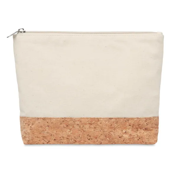 PORTO BAG Cork & cotton cosmetic bag Beige