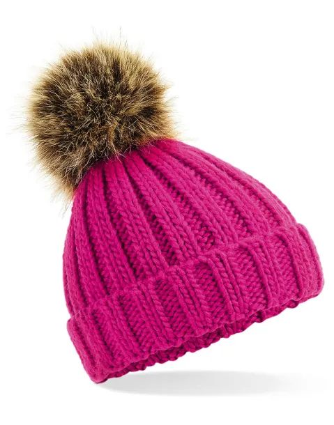  Infant/Junior Fur Pom Pom Chunky Beanie - Beechfield