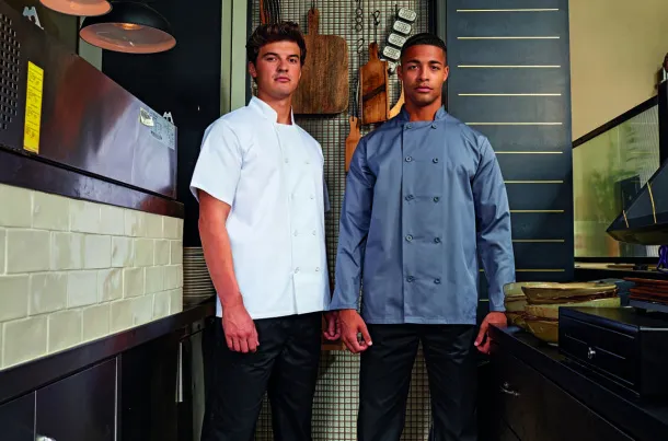  SHORT SLEEVE CHEF'S JACKET - Premier Steel