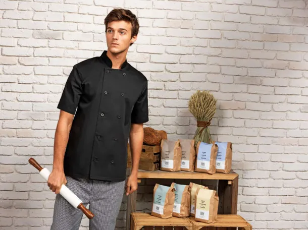  SHORT SLEEVE CHEF'S JACKET - Premier Steel