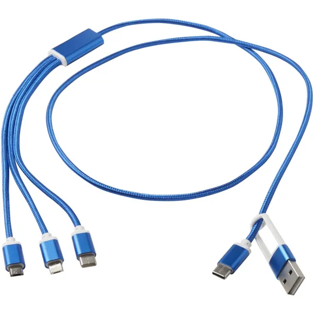 Versatile kabel za punjenje 5-u-1 od recikliranog aluminija Kraljevski plava