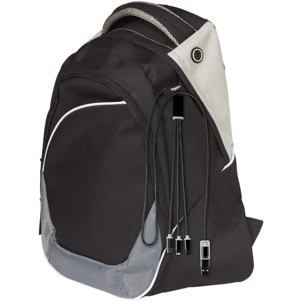 Versatile kabel za punjenje 5-u-1 od recikliranog aluminija Crna