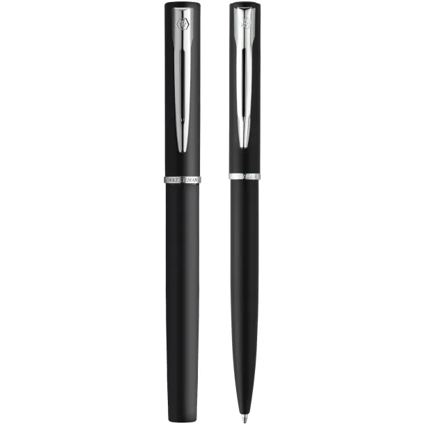 Allure ballpoint and rollerball pen set - Waterman Solid black