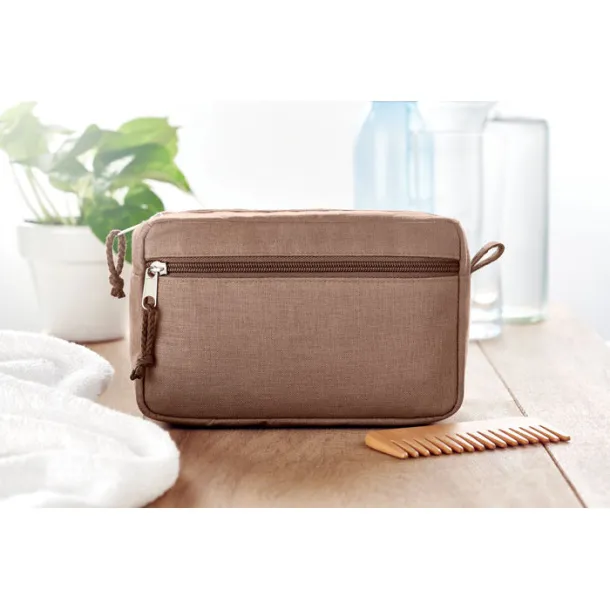 NAIMA COSMETIC Hemp toilet bag hemp 200 gr/m² Brown