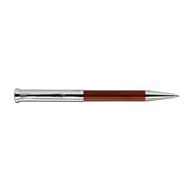  Writing set, ball pen, fountain pen and letter opener wood