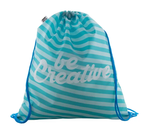 CreaDraw RPET custom drawstring bag Blue White