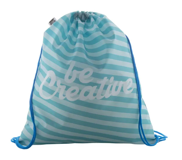 CreaDraw RPET custom drawstring bag Blue White