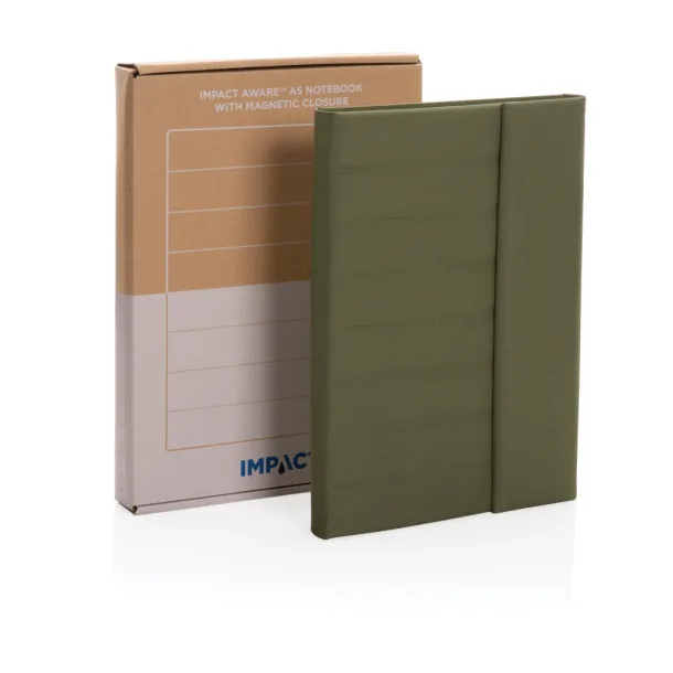  Impact Aware™ A5 notebook with magnetic closure - XD Xclusive Green 