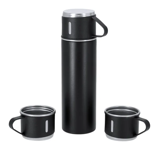 Melbir vacuum flask set Black