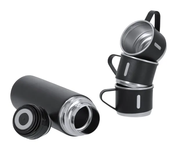 Melbir vacuum flask set Black