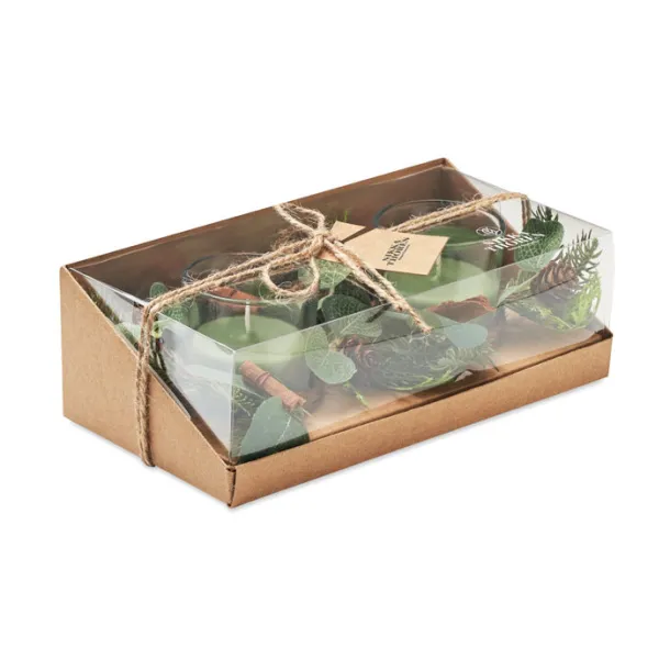 MOSS Set 2 božićna svijećnjaka Zelena