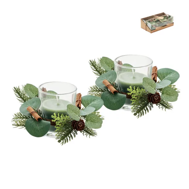 MOSS Set 2 božićna svijećnjaka Zelena