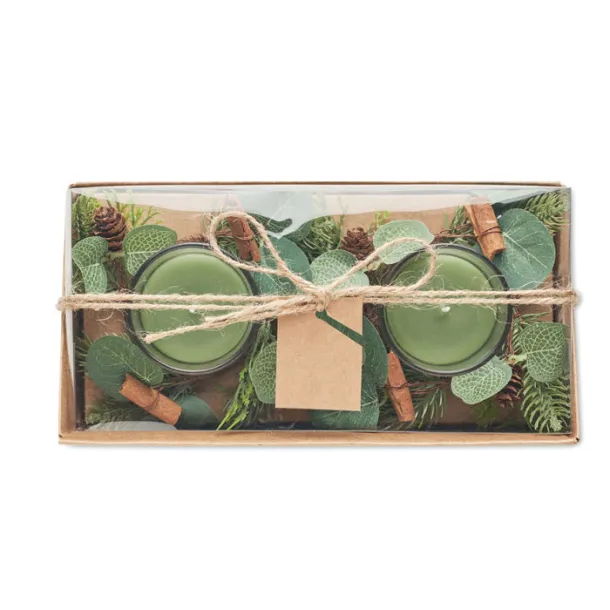 MOSS Set 2 božićna svijećnjaka Zelena