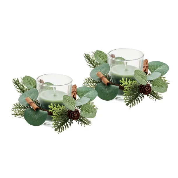 MOSS Set 2 božićna svijećnjaka Zelena