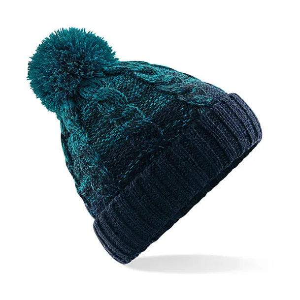  Ombré Beanie - Beechfield Teal French Navy