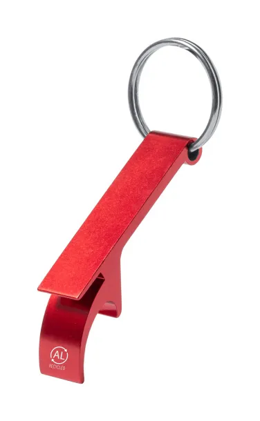 Rallop bottle opener keyring Red