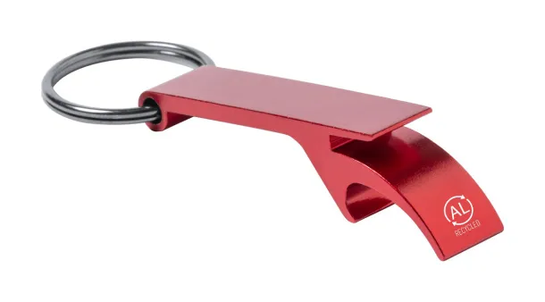 Rallop bottle opener keyring Red