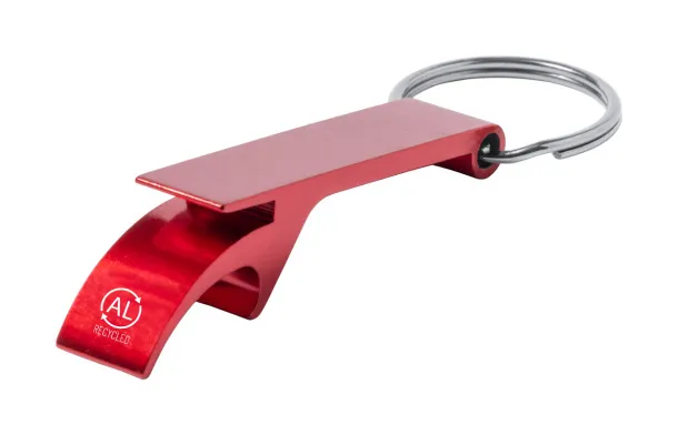 Rallop bottle opener keyring Red