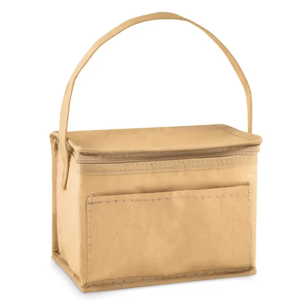 PAPERCOOL 6 can woven paper cooler bag Beige