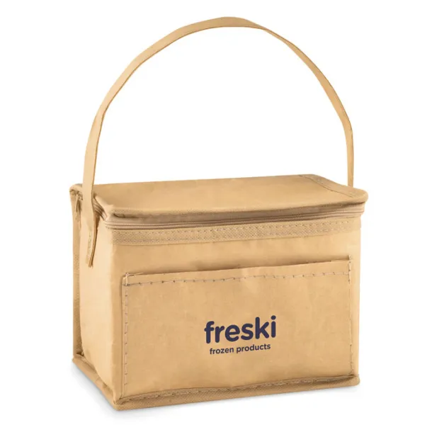 PAPERCOOL 6 can woven paper cooler bag Beige