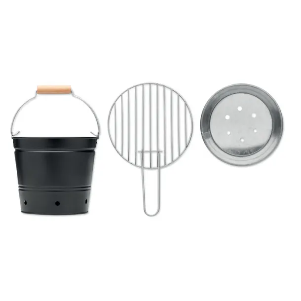 BBQTRAY Portable bucket barbecue Black