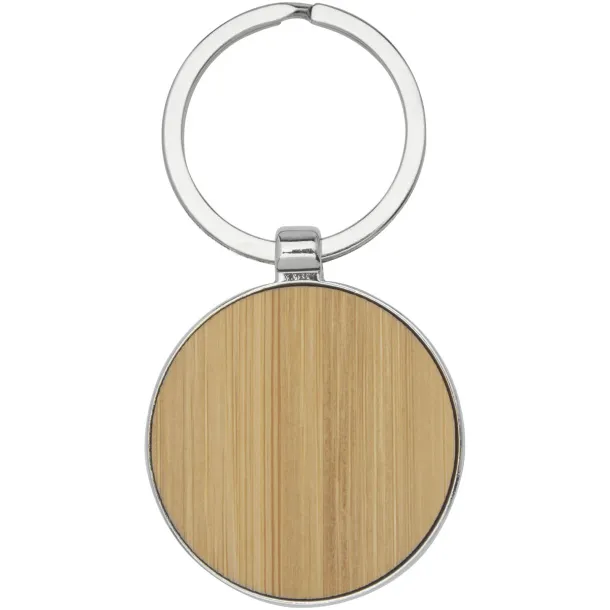 Nino bamboo round keychain Natural