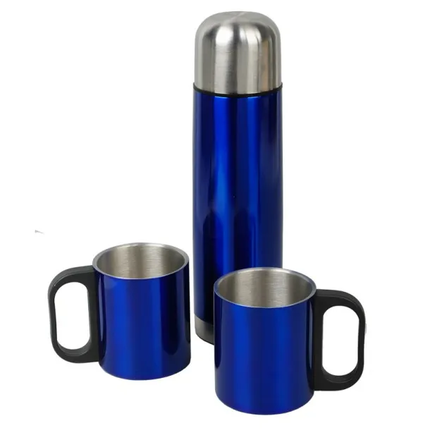 PICNIC thermos flask set 480 ml and 2 thermo cups 180 ml Blue