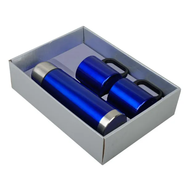 PICNIC thermos flask set 480 ml and 2 thermo cups 180 ml Blue