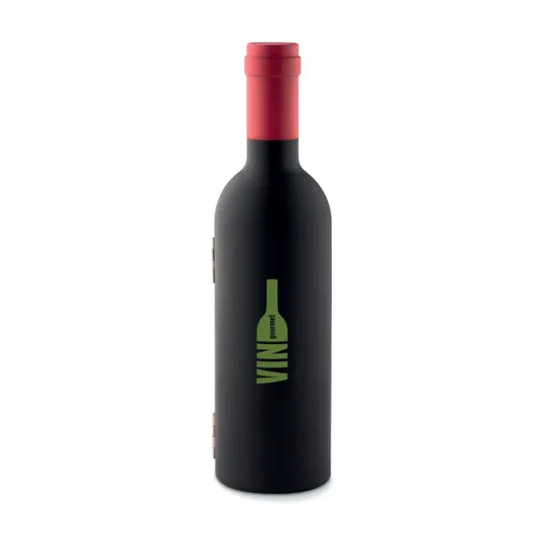 SETTIE Bottle shape wine set Black