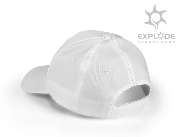 STAR 6 panel polyester cap - EXPLODE White