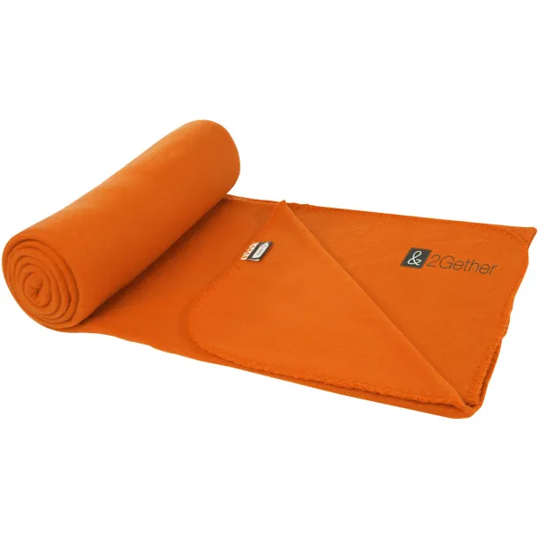 Willow RPET polar fleece blanket Orange