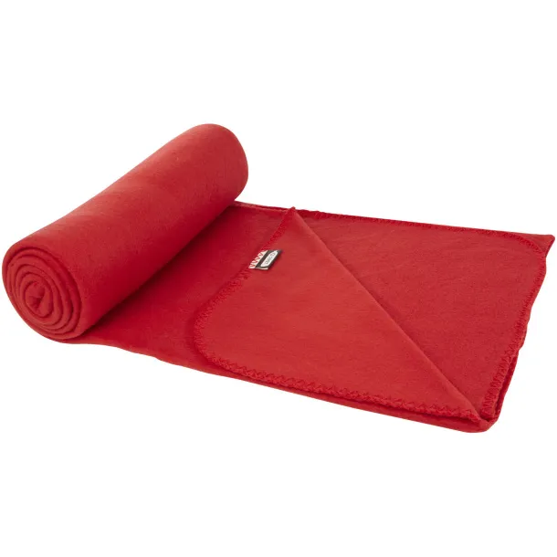 Willow RPET polar fleece blanket - Unbranded Red