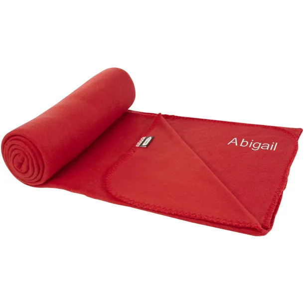 Willow RPET polar fleece blanket Red